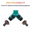 ECOESPTI Garden Hose Splitter, 2pcs 3/4" 2 Way Plastic Water Hose Splitter, Garden Hose Connector with Faucet Watering Shut Off for Landscaping, Gardening, Flower Planting, Irrigation