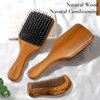 Lilovbesa Hair Brush,Boar Bristle Hair Brushes and Wooden Comb Set for Women and Men Normal Curly Thick hair,No Pulling,Improves Texture,Smooth Hair