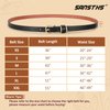 SANSTHS Set of 4 Womens Thin Belts Skinny Leather Belt with Gold Alloy Buckle (Black Brown White gold Leopard,M)