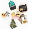 OHill 60 Pack Mini Plush Emoticon Keychain Mini Pillows Key Ring for Birthday Event Party Favors Supplies