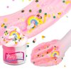 Jigejunfa Cloud Slime Kit 5 Pack, Dual Color Slime Set with Cute Rainbow and Ice Cream Charms, Stress Relief Toys Cool Birthday, Ideas for Girls and Boys, Party Favors for Kids, Pink Blue Green