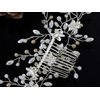 Alilang Silver Tone Zirconia Cubic Czech Crystal Rhinestone Rustic Floral Leaves Bridal Prom Hair Comb