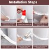 Mokani Caulk Tape Waterproof Self Adhesive, 2 Rolls White Caulking Sealant Strip for Kitchen, Countertop, Bathroom, Sink, Bathtub, Toilet, Floor Wall Edge Protector with Sealing Tool (1.5" x 10.5Ft)