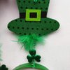 St. Patrick's Day Headband Top Hat Bow Hair Bands Clover Shamrock Bowknot Hairband Women Green Leprechaun Irish Day Headpiece Carnival Hair Hoop Holiday Cosplay Costume Cute Hair Accessories 2 Pack