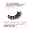 SY LASHES 15mm 3D Real Mink Lashes Natural Look Cat Eye False Eyelashes Wispy Short Fake Eye Lashes Fluffy Luxury Volume 5D Strip Eyelashes (Lucky, 4 Pairs)