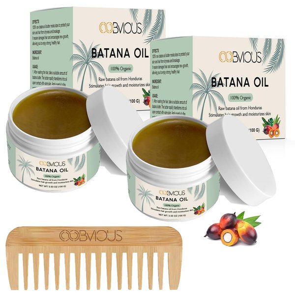 Batana Oil Raw for Hair & Skin — Hair Moisturizer & Natural Hair Mask — Deep Hydration, Batana Oil for Hair Growth, Improves Texture — Non-Greasy Batana Hair Oil w/Coffee Scent (3.53 Oz - Pack of 2)