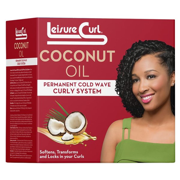 Leisure Curl Coconut Oil Permanent Cold Wave Curly System Kit - 1 Application (Pack of 2)