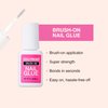 Goldfinger Brush-On Nail Glue, Effortless Easy Application with Strong, Fast-Setting Liquid Adhesive, Hassle-Free, Durable Ultra Hold for Perfect Nail Bonding 1pc