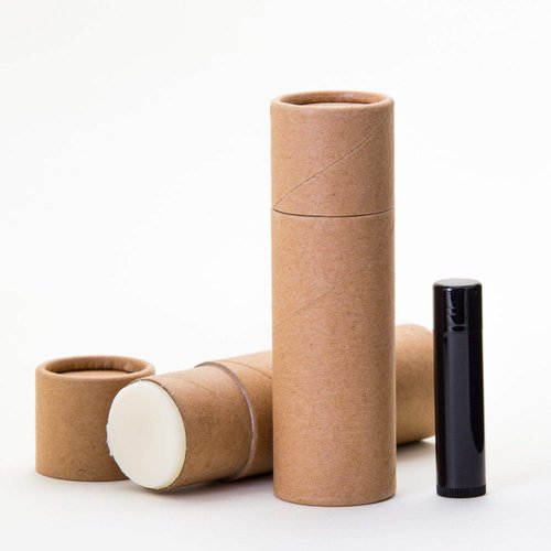 3 OZ Kraft Brown Paperboard Lip Balm/Salve/Cosmetic/Deodorant Tubes (100)