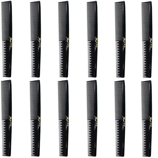 Barber Beauty Hair Krest 4710 7" Styler Teaser Comb (12 Pack) 12 x SB-K4710-BLK