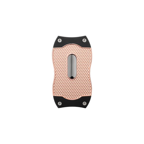 Colibri Premium Diamond V-Cut Cigar Cutter - Ergonomic Stainless Steel Spring-Loaded Blade, Ideal for up to 60+ Ring Gauge - Gift for Cigar Enthusiasts (Rose & Black)