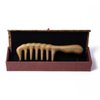 Moreinday Wooden Comb Massage Comb Scalp Massager Wide Tooth Wood Comb for Women Men - Yellow Case