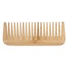Wide Tooth Comb, Bamboo Comb Lightweight Easy Styling Flexible Structure for Home for Travel for Long Hair