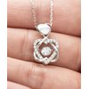 Game On Novelties Reusable Wife Gifts, Keep Calm and Let The Payroll Clerk Wife Handle It, Reusable Heart Knot Silver Necklace for Wife from Husband