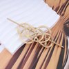 Vacaonio Metal Gold Hair Stick Pin Viking Celtic Knot Hair Bun Stick Clip Celtic Knot Hairpin Gold Hair Bun Slide Long Hair Stick Decorative Hair Accessories for Women and Girls Headdress