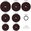 TsMADDTs Hair Bun Maker, Dount Bun Maker for Long Hair Ring Style Set with 7pcs Hair Bun Makers 5pcs Hair Elastic Bands 20pcs Hair Pins Dark Brown