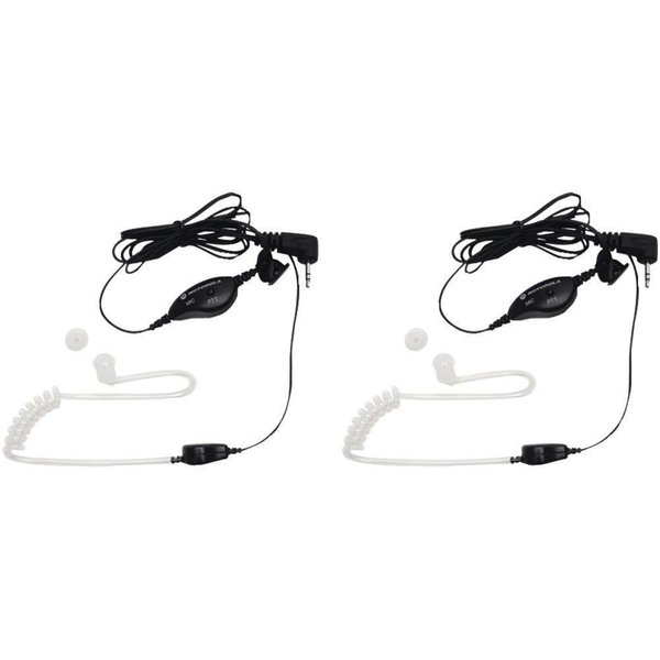 Motorola 2 Way Radio Surveillance Headset with PTT Microphone, 2 Pack