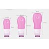 FNSHIP 4 Pack Sucker type Portable Food Grade Squeeze Silicone Liquid Travel Bottles TSA Approved For Shampoo, Conditioner, Lotion, Toiletries, Food condiment(1OZ,White+Blue+Green+Pink)