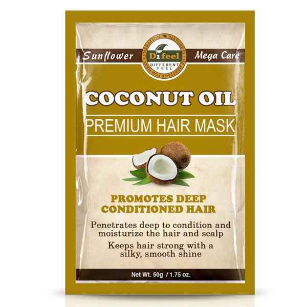 Difeel Premium Deep Conditioning Hair Mask - Coconut Oil 1.75 ounce (6-Pack)