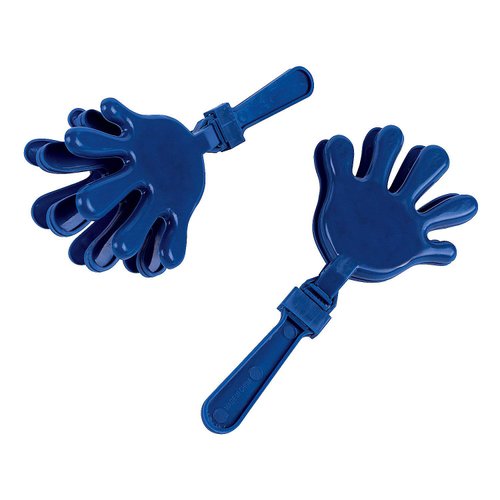 Fun Express - Blue Plastic Hand Clappers - Toys - Noisemakers - Hand Clappers - 12 Pieces