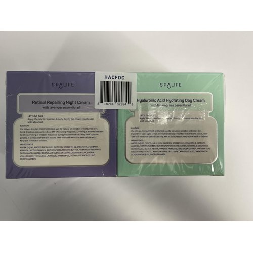 SpaLife Hydrating + Repairing Day to Night Cream Duo – Day & Night Cream Set – For Dry Skin, Fine Lines & Wrinkles, Firming, Color Correcting, Retinol & Hyaluronic Acid Moisturizers