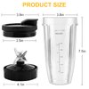 Blender Replacement Parts for Ni.nja -24oz Cups with 2 Spout lids,7 Fins Blender Blade,Perfect for N.utri Nin.ja Auto iQ (BL450-30/BL480-30/BL487 - BL492/CT680/BL642-30 /BL680A /NN100) Series,BN801