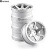 Chanmoo 1/10 RC On Road Wheels Rims 12mm Hex Alloy Aluminum Drift Hubs for 1:10 Rally Racing Car Tires Tamiya TT01 TT02 XV01 TA06 A959 PTG2 HPI KYOSHO HSP PTG2 Touring Street Tyres 4PCS (Titanium)