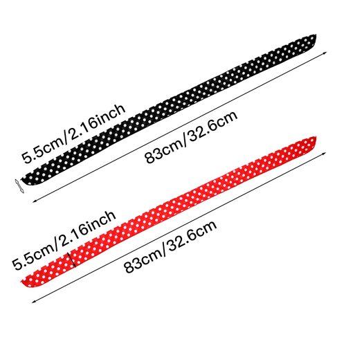Xinjoduz 2Pcs Polka Dot Headbands for Women Tie Headband for Women Red Polka Dot Headband Rockabilly Headband Red 50s Hair Accessories for Women Polka Dot White Polka Dot Bandana Headband for Girls