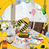 MiniInflat Construction 2nd Birthday Number Sign Centerpiece Truck 2nd Sign Construction Birthday Party Supplies Wooden Excavator Construction Hat 2 Years Old Number Sign for Boys Birthday Anniversary