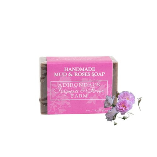 ADK Natural Mud & Rose Soap Bar 4 oz., Handmade Organic Olive Oil Soap, Vegan Antioxidant Body Soap for Moisturizing Men, Women & Babies with Dry and Sensitive Skin