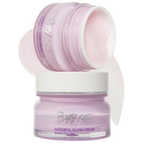 Touch in Sol Hydrating Face Moisturizer Gel Cream 2 Pack – Plumped Up Lightweight Day and Night Cream with Hyaluronic Acid and Collagen - Pretty Filter Waterful Glow Cream, 1.76 oz.