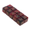 Yiotfandoll 10PCS Polyhedral Dice D6 Dice 16mm Acrylic 6 Sided Dice Double Colors Game Dice for RPG MTG DND Dice Table Games (Red Black)