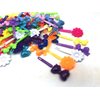 Tara Girls Super Cute Self Hinge Plastic Mulit Design Hair Barrettes Selection. 20pc yellowmix bow shape.