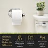 Bathroom Toilet Paper Holder Wall Mount Design - Stainless Steel Toilet Tissue Holder with Simple One Handed Operation - Easy to Install Horizontally or Vertically - Hardware Included – 5 Inches
