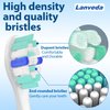 Lanveda 12 Pack Replacement Toothbrush Heads Compatible with Philips Sonicare 4100 6100 Toothbrush, C1 C2 Replacement Brush Heads for Sonicare Click-on Electric Toothbrush HX3861/24, White