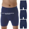 Wearever Men’s Incontinence Boxer Briefs for Bladder Control with Regular Absorbency - Reusable & Washable Leak Proof Underwear for Men (Pack of 3) (Navy) (L) (Waist 38-40)