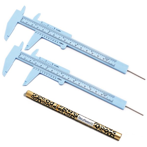 2PACK Microblading Eyebrow Ruler Makeup Measure Eyebrow Guide Ruler Permanent Tools Calipers Tattoo Eyebrow Line Lip Makeup Tools Double Scale Tattoo Stencils Sliding Gauge With Extra Gift