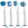 Alayna Replacement Toothbrush Heads for Oral B Braun Electric Toothbrushes - 16 Assorted Brush Head Refills Compatible w/OralB (4) Cross Clean, Floss, Precision, Sensitive (Fits Most Oral-B Bases)