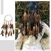 CAKURE Feather Headbands Gypsy Headpiece Indian Hair Band Adjust Headdress Handmade Feather Hair Accessories (Type C)