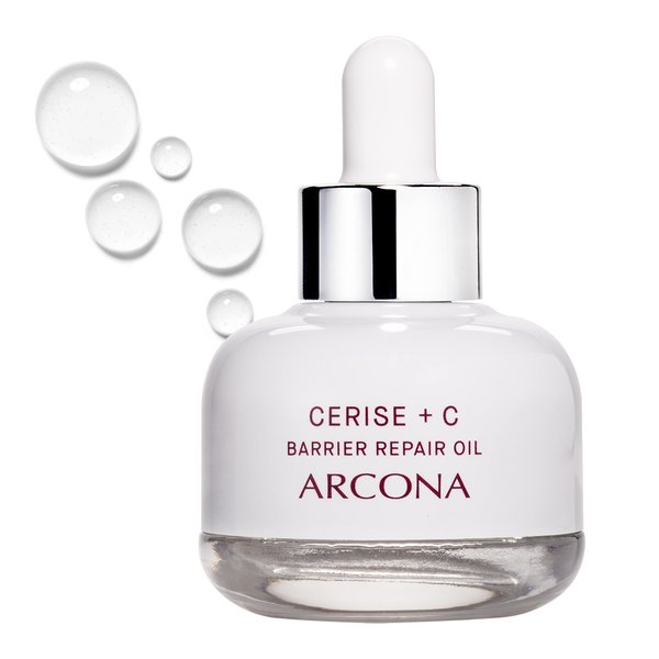 ARCONA Cerise + C - Squalane + Vitamin C Rose Oil with Coconut and Cherry. Vitamin C Oil for Barrier Protection, Brighten, Moisturize, Firm, & Reveal Glowy Skin, .5 oz, Made In The USA