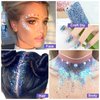 Body Glitter, Joyeee 2pcs Singer Concerts Face Glitter Gel,Mermaid Sequins Face Paint Eye Hair Chunky Festival Rave Accessories Makeup,Halloween Sparkling Body Glitter Gel for Women Kids,50ml