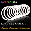 YOFOBU White Glow Sticks Bulk Light Up Bracelet Glow Necklaces with Connectors 50ct 8" Glowsticks Neon Party Favors for Christmas New Year Valentine's Day 4th of July Wedding Birthday Carnival