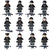 Toysvill SWAT Military Police Building Block Set for Kids | SUV + Soldiers Minifigures (12 PCS) with Weapons and Accessories Gift