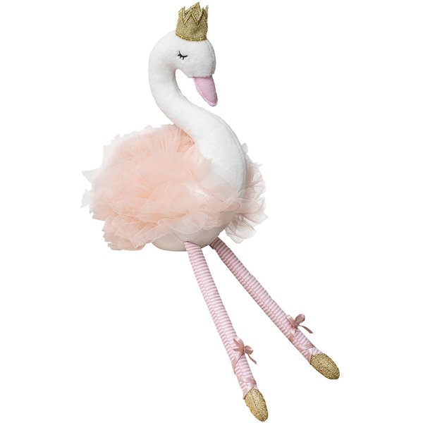 Mikee Fluffie Plush Toy Stuffed Animals Ballet Swan for Girls 12in Tall,Valentines Day Plushies Easter Stuffed Animals for Kids