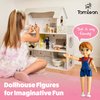 Dollhouse People, Bendable Dollhouse Family Set – 9 Poseable Figures Including Grandpa, Grandma, Mom, Dad, Sister, Brother, Cousins, and a Baby Girl – Perfect for Dollhouse Play and Imaginative Fun