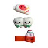 Dental Character Rubber Toys - Tooth Fairy Toys, Dentist Rewards, Dentist Office Giveaway, Stress Relief, Fidget Toy, Party Favors, Reward Chest, Treasure Chest, Goodie Bags - Set of 10
