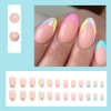 24Pcs Long Press On Nails Coffin, Blue Glitter Cat Eye Gel Polished Fake Nail Acrylic Glue on Nails for Women and Girls (Blue Cat's Eye)