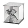 Hallmark Small Gift Box with Bow and Shredded Paper Fill (Silver Signature 4 inch Gift Box with Glitter) for Weddings, Graduations, Bridal Showers, Anniversaries, All Occasion
