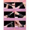480PCS Extra Long C Curve Nail Tips and Glue, 2 Packs Natural and Clear Acrylic for Nails Professional Set, 12 Sizes Artificial Straight Square French False Nail Tips
