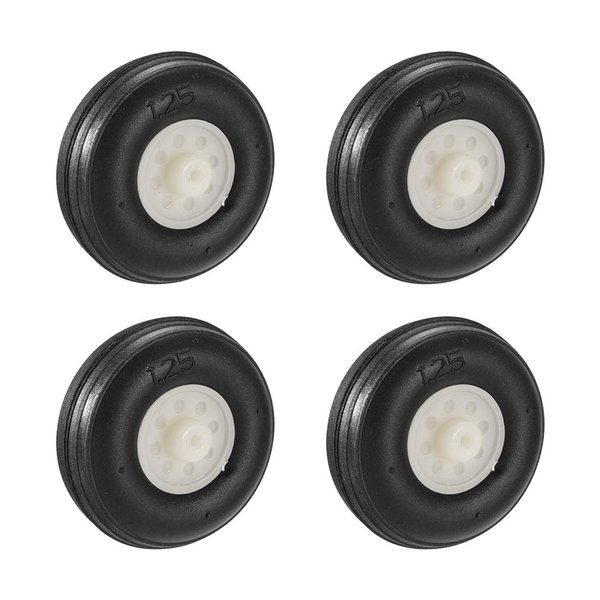 uxcell 32mm RC Model Plane Aircraft PU Tire Wheel 4pcs